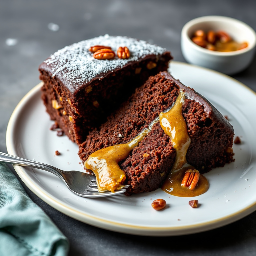 Kefirmakake med sjokolade, kokos og pekannøttmarmelade