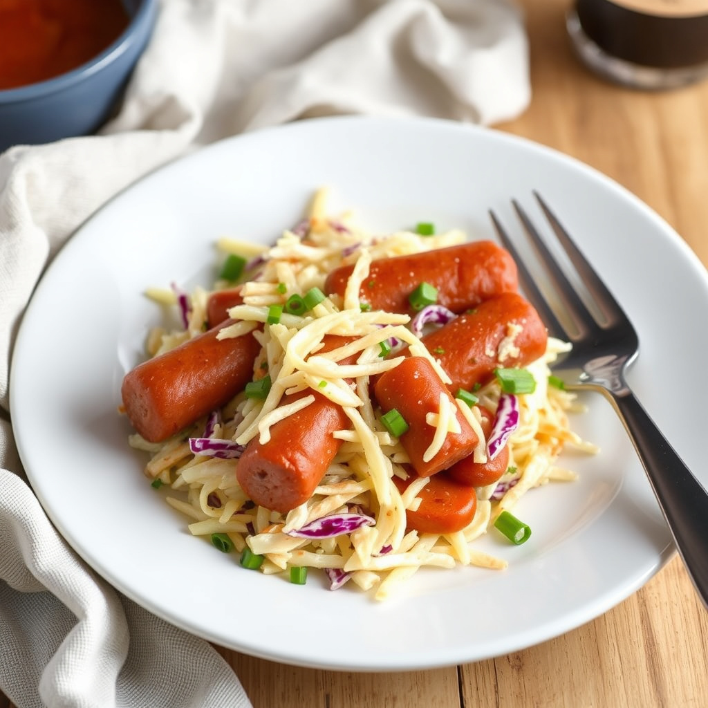 Kielbasa med varm kålrotstuing
