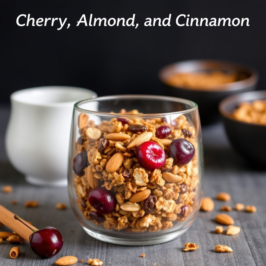 Kirsebær-, mandel- og kanelgranola