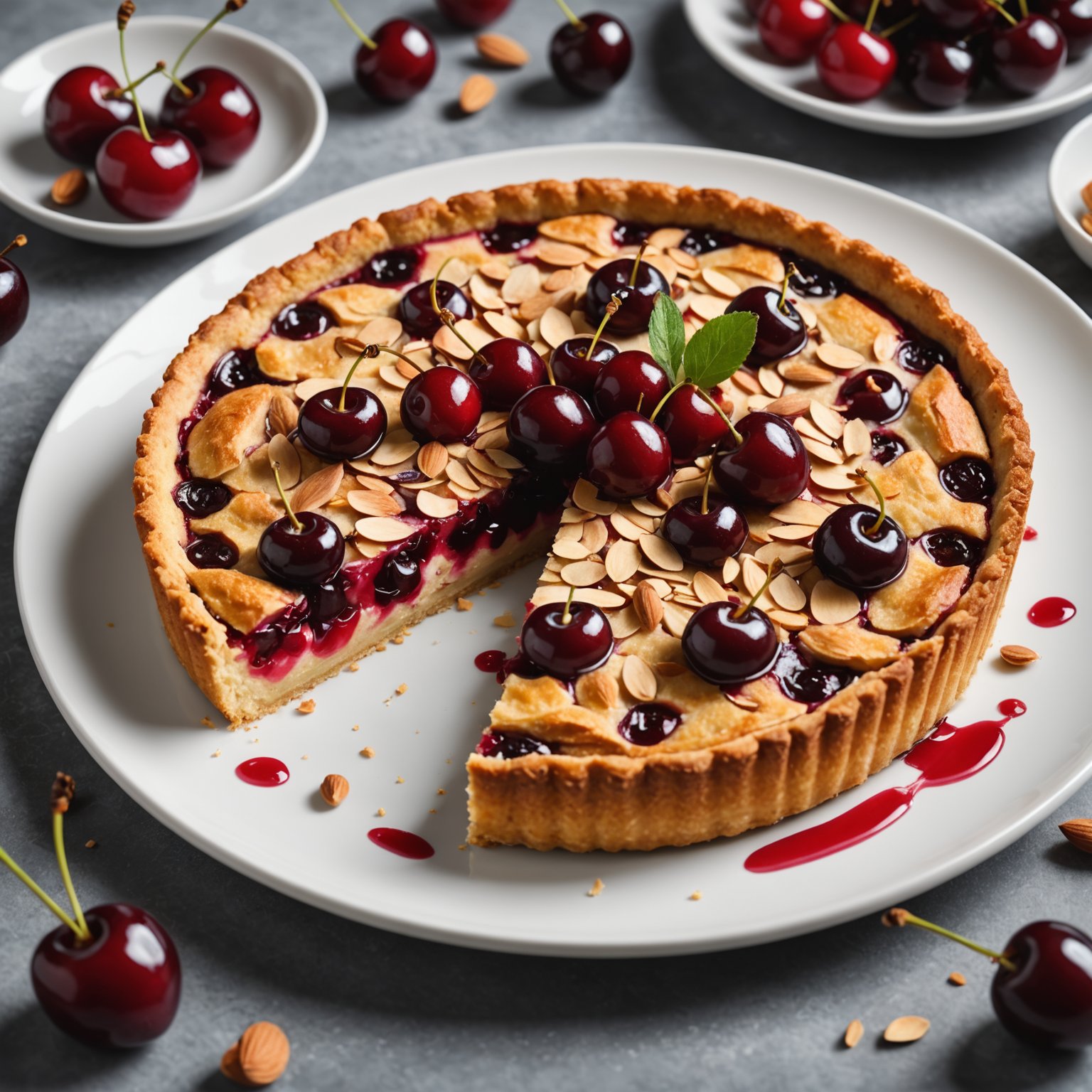 Kirsebær- og mandelclafoutis