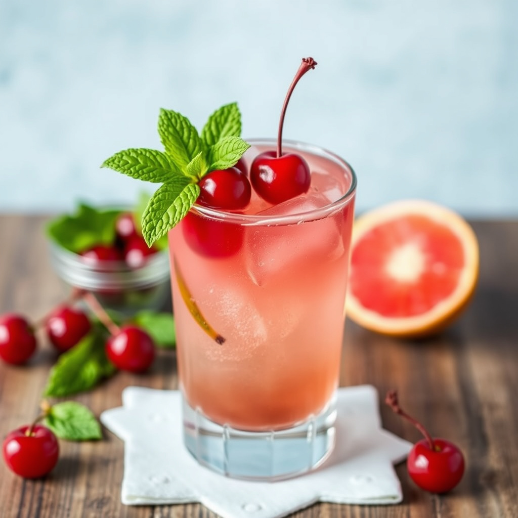 Kirsebær- og myntesirup Julep