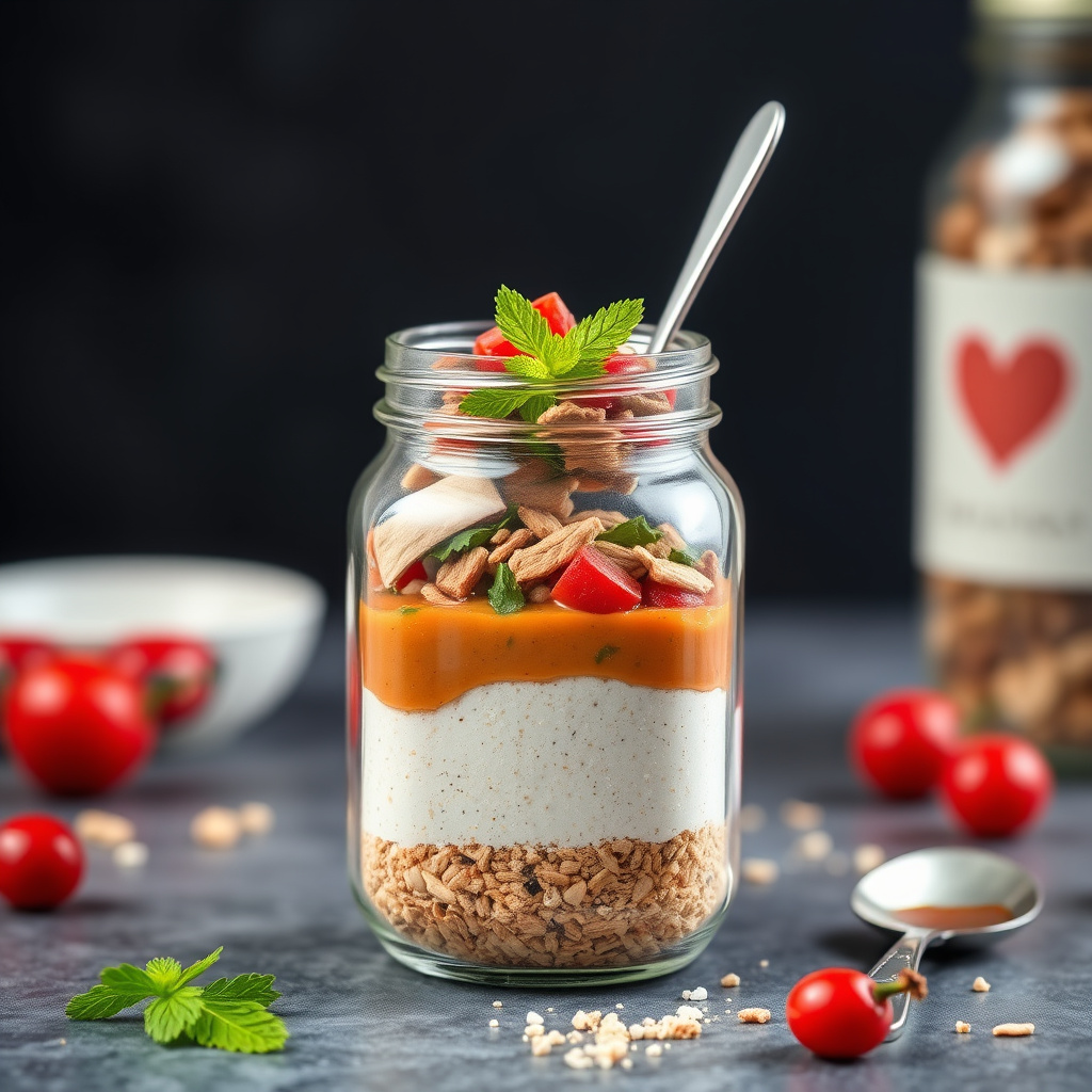 Kjærlighets-suppeblanding på glass