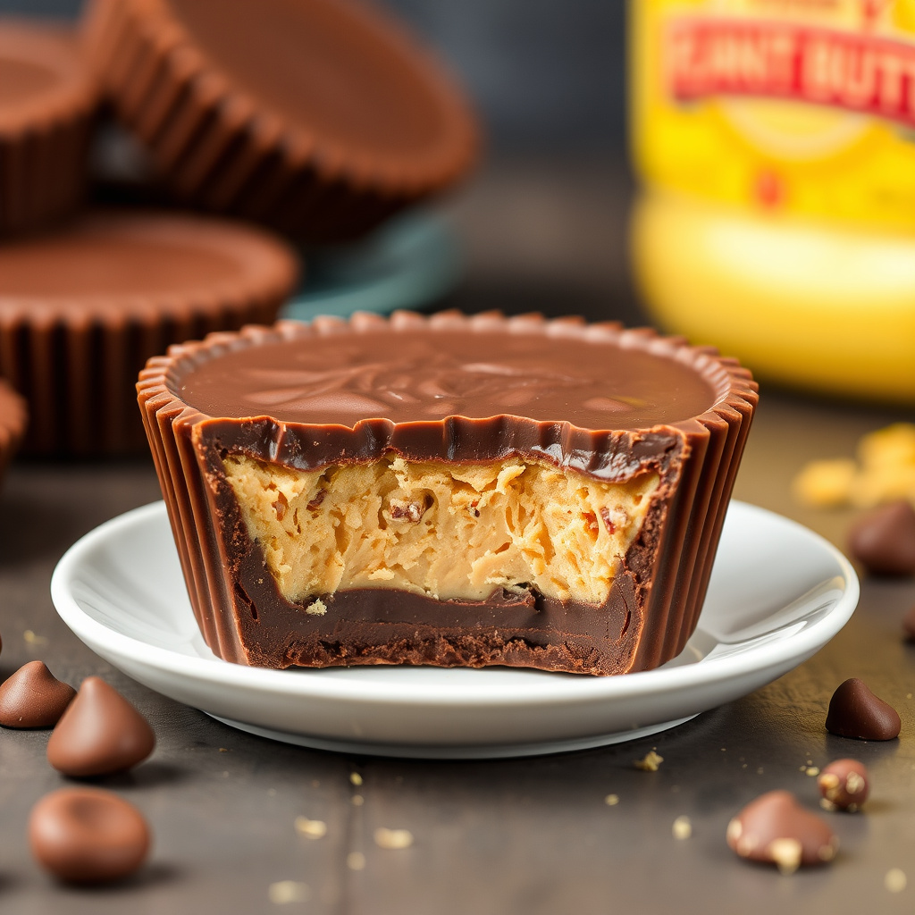 Kjempe stor sjokolade- og peanøttsmørcup