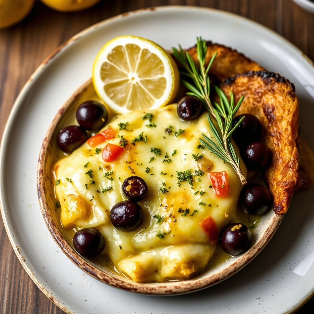 Klassisk Saganaki med oliven og sitron