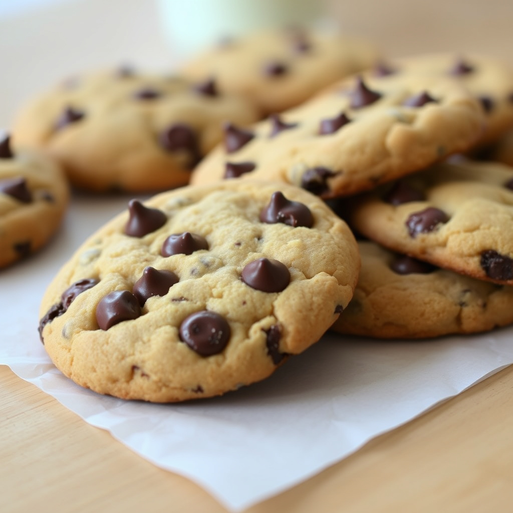 Klassiske sjokoladekjeks med sjokoladestykker