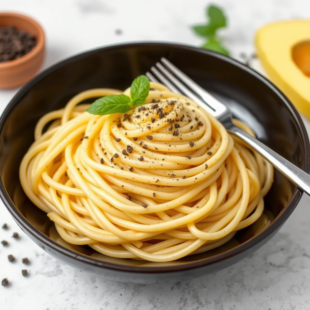 Knekkede svarte pepperpasta