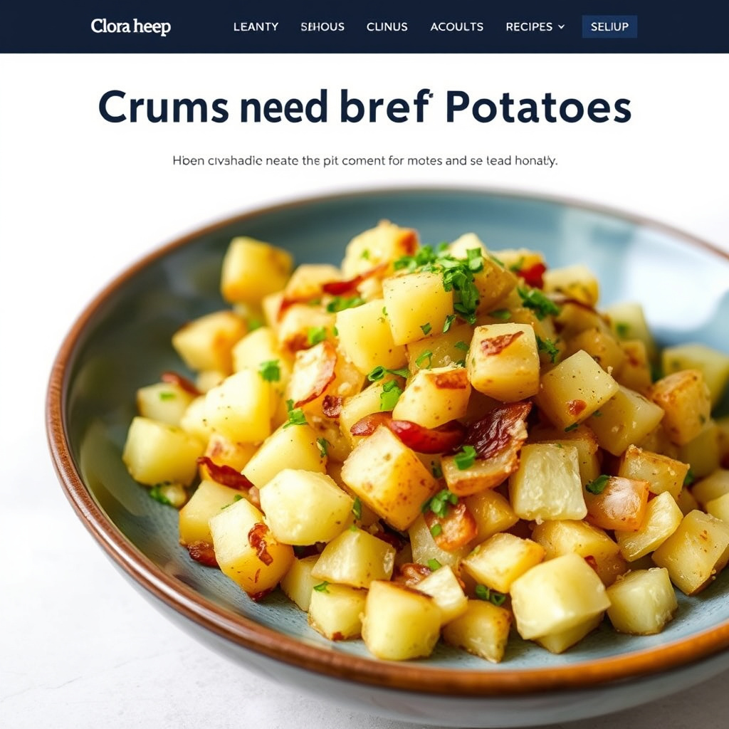 Knuste poteter med blåmuggost og pekannøtter