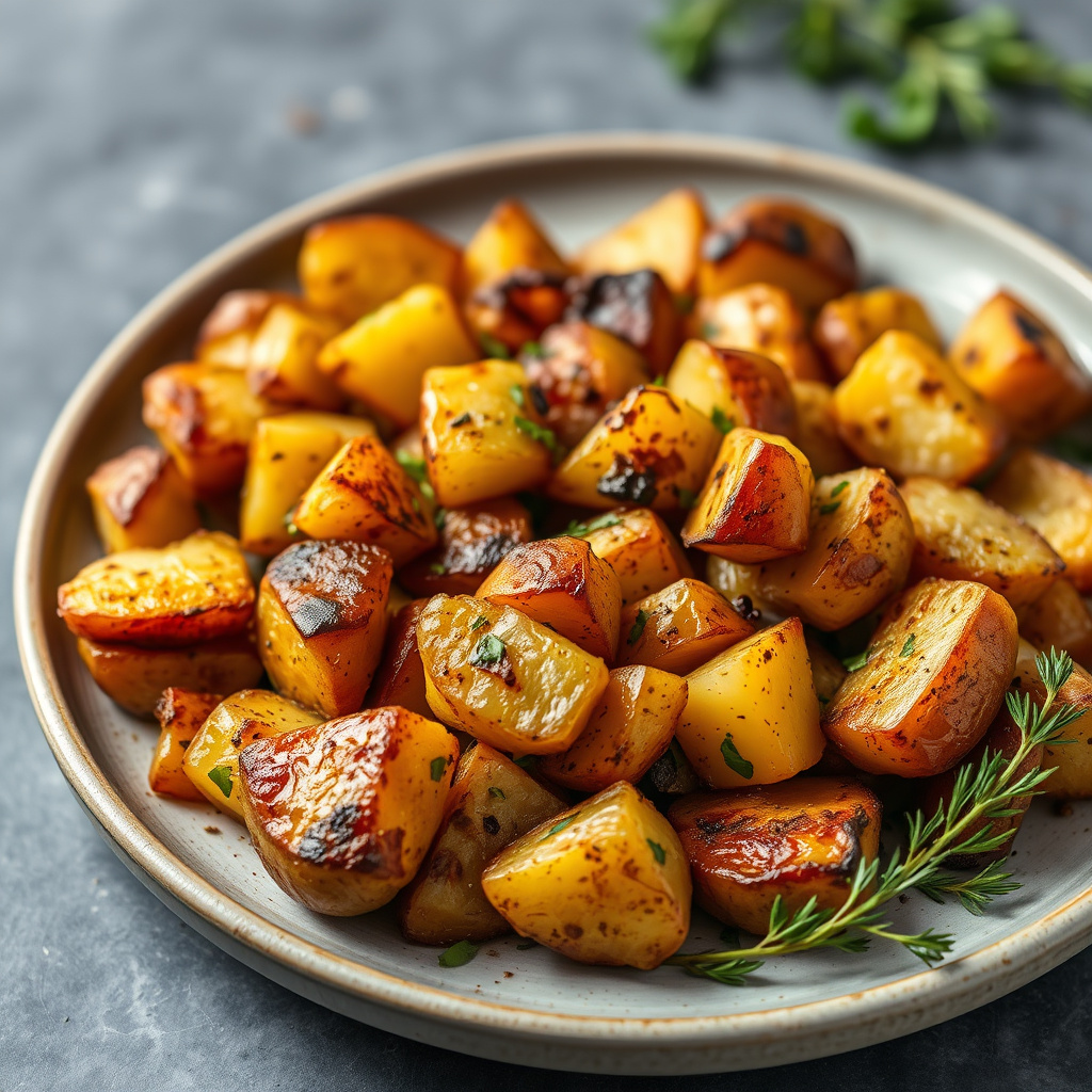 Knuste ovnsbakte poteter