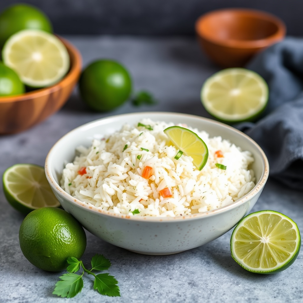 Kokos- og lime-ris