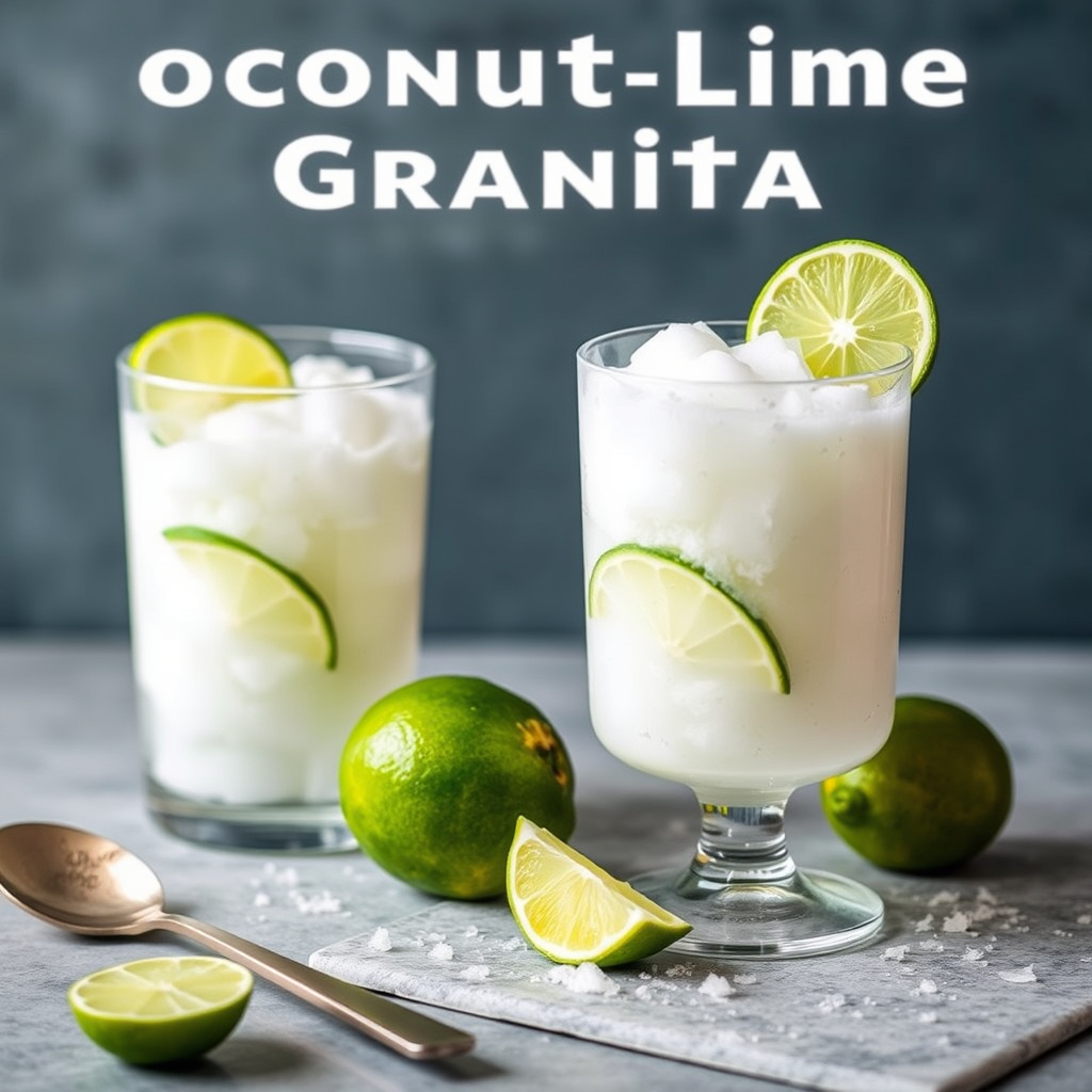 Forfriskende kokos- og limegranita