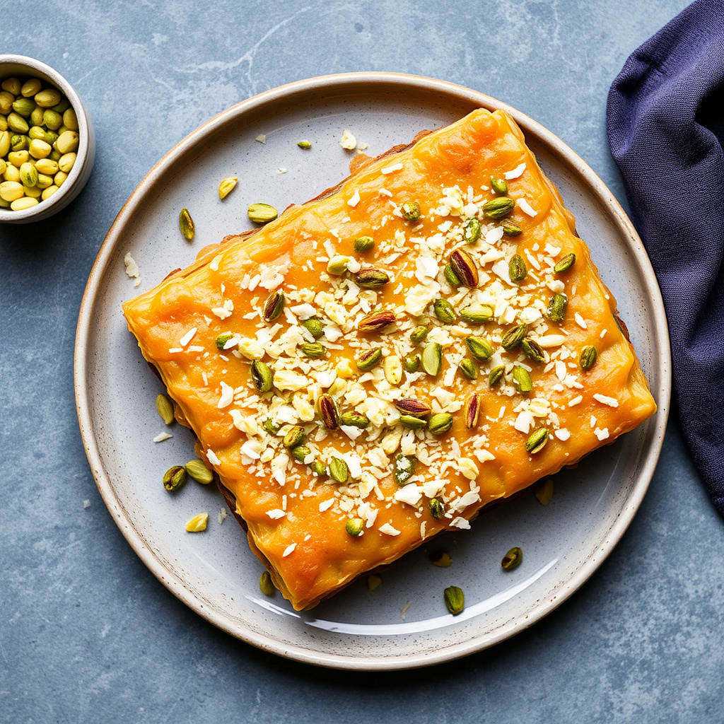 Kokos- og pistasjbaklava