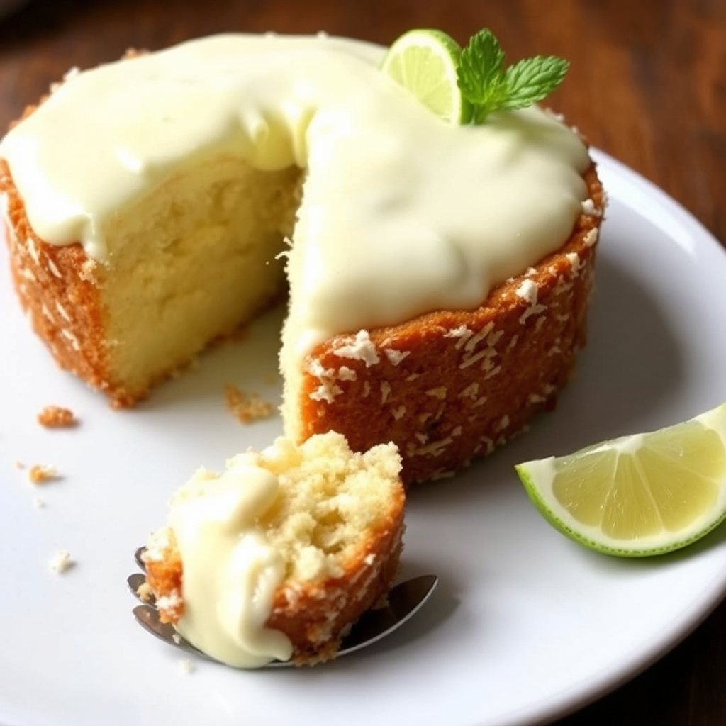 Kokoskake med limecurd