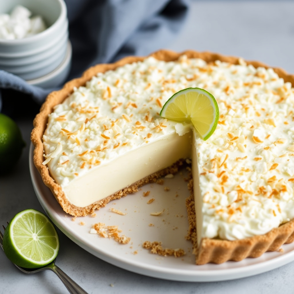 Kokospanert Key Lime Pie