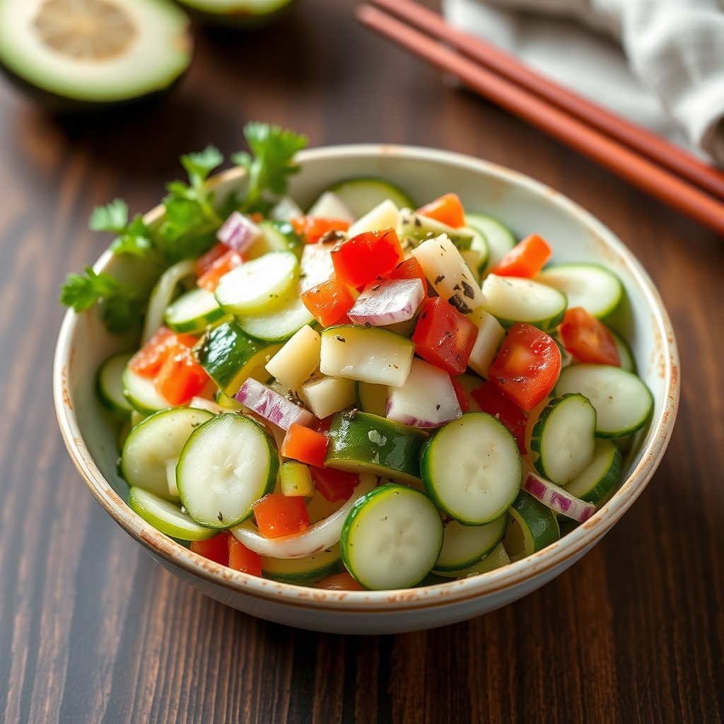 Koreansk agurksalat