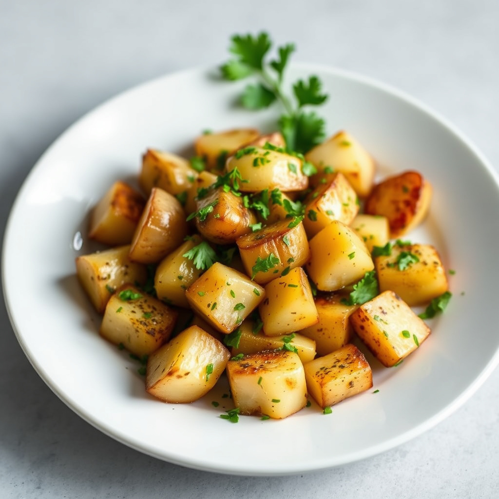 Koriander- og hvitløkskokte poteter
