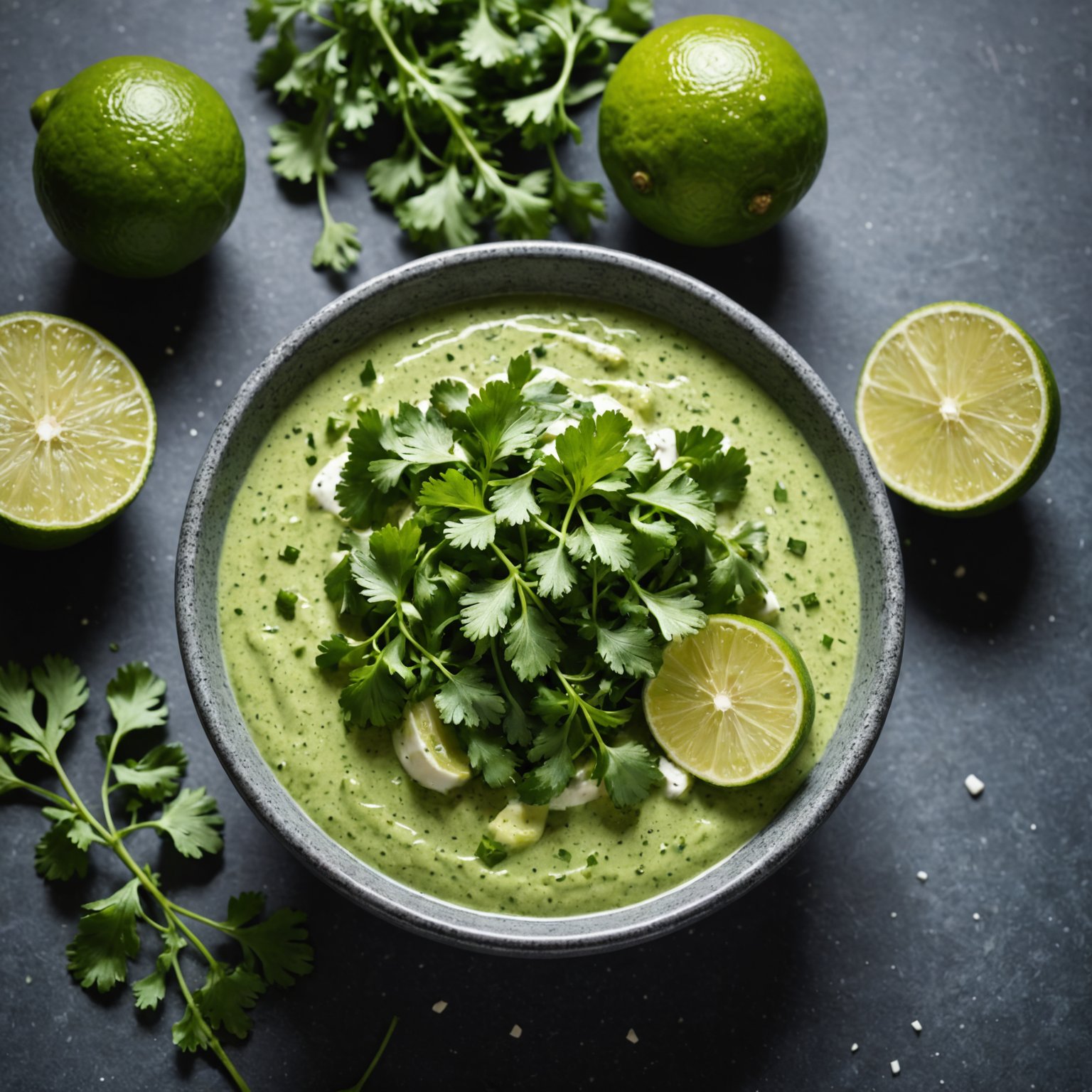 Frisk koriander- og lime-dressing