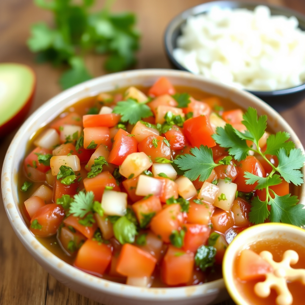 Koriander- og tomatsalsa