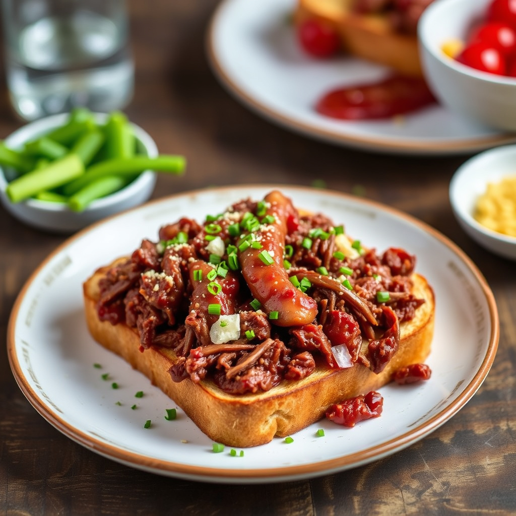 Kornet biff på toast