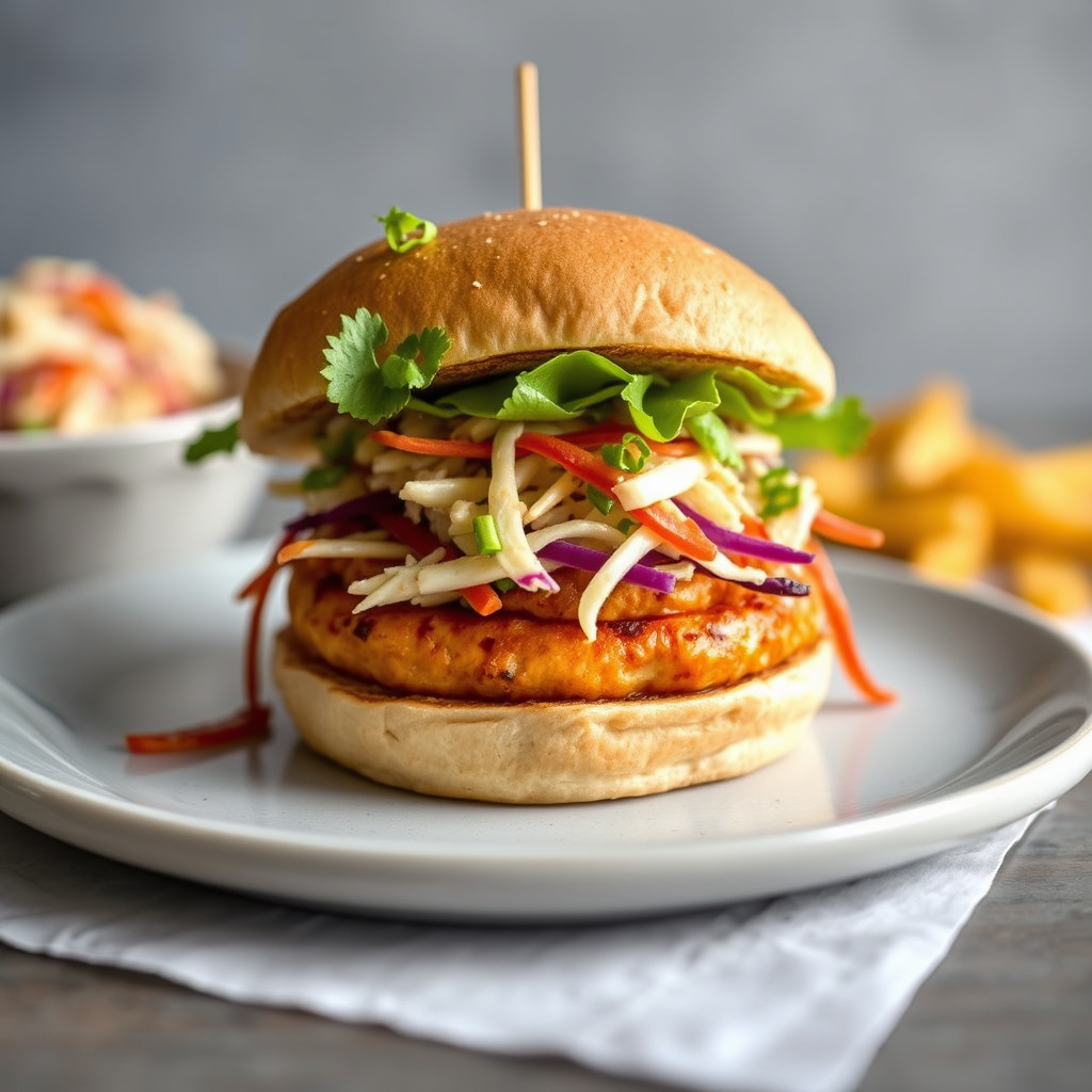 Krabbeburgere med tigerkålssalat