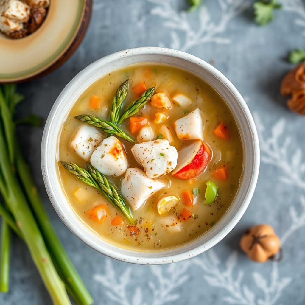 Krabbesuppe med asparges