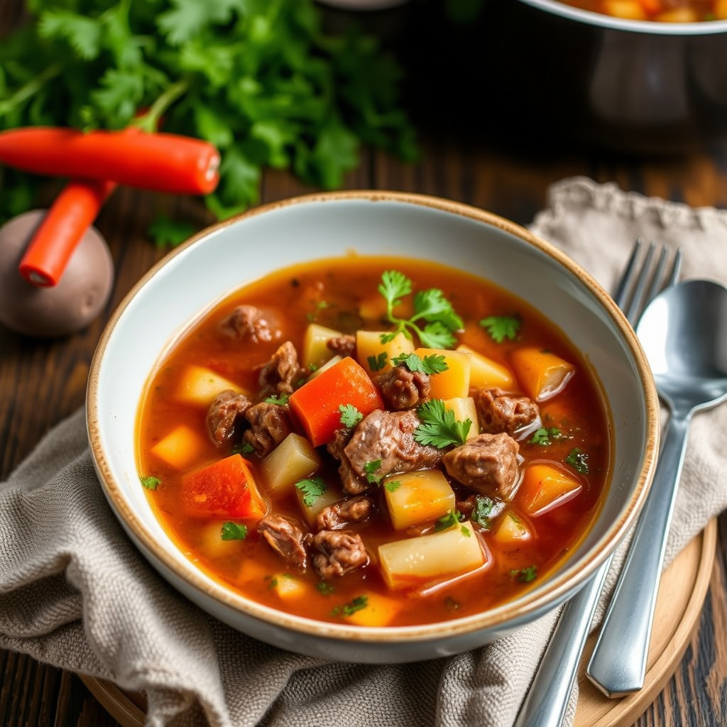 Kraftig grønnsakssuppe