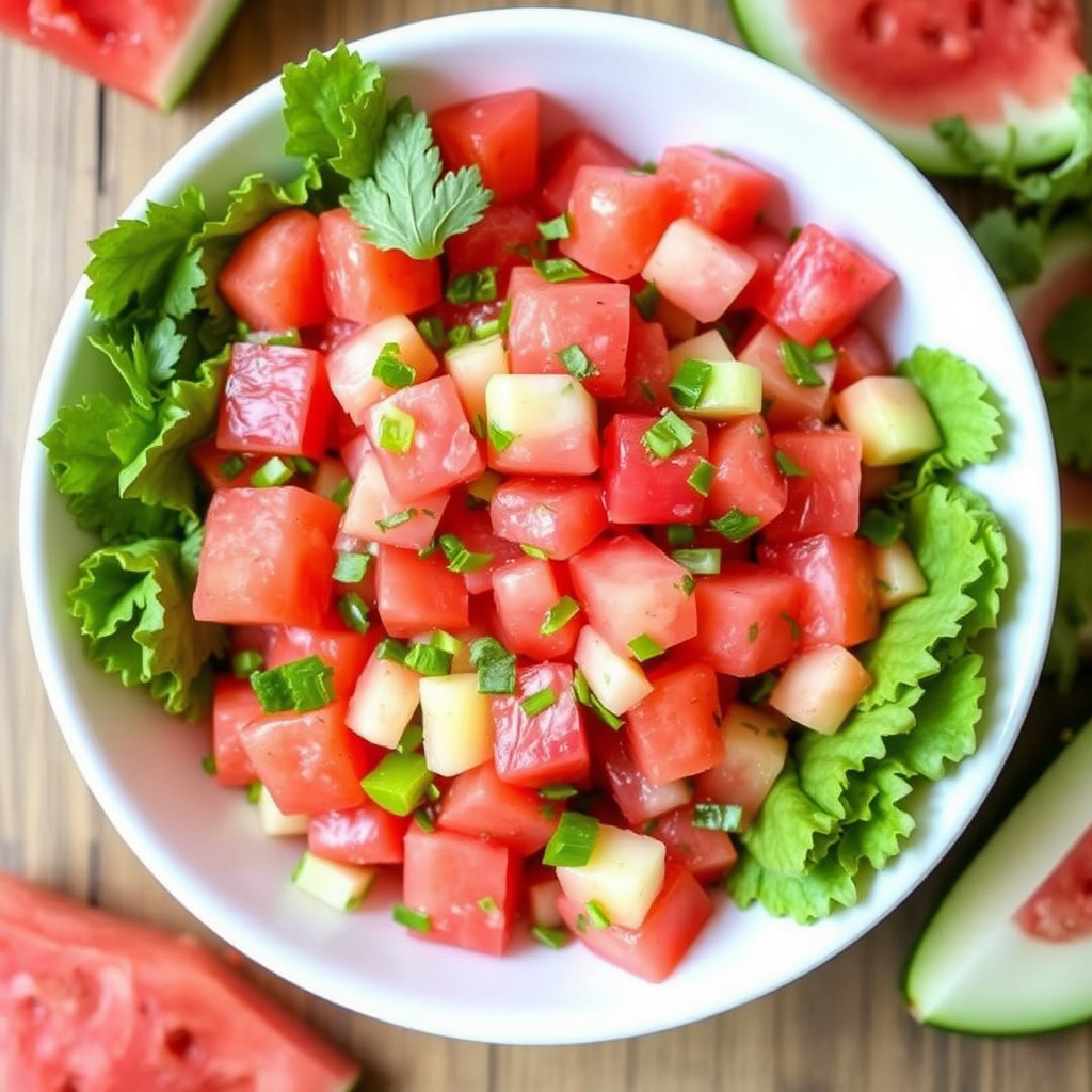 Kraftig vannmelon salsa