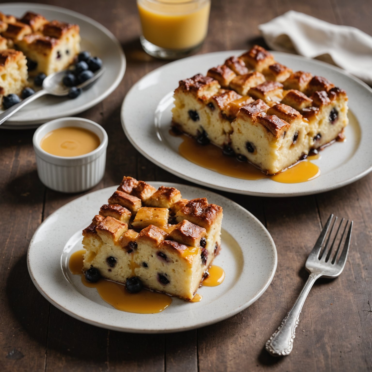 Kremet brød- og vaniljepudding