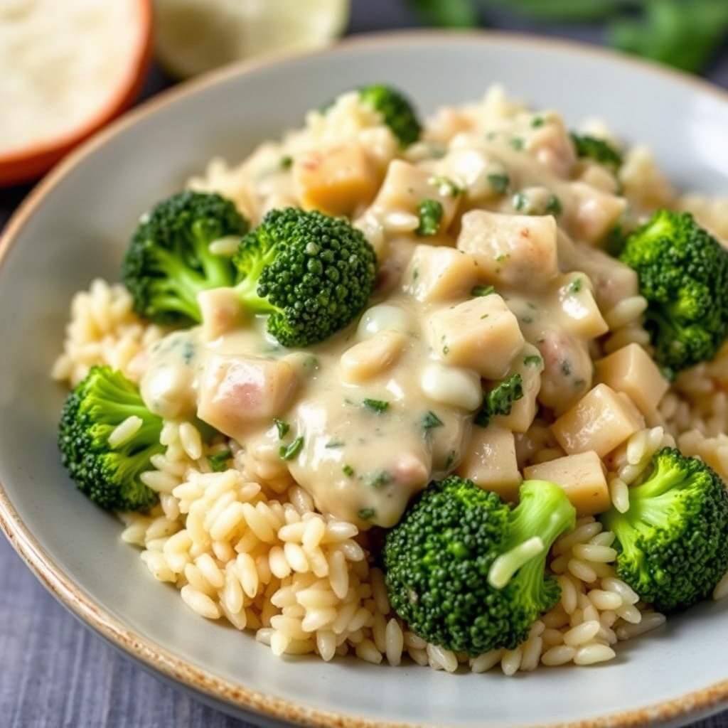 Kremet brokkoli og ris