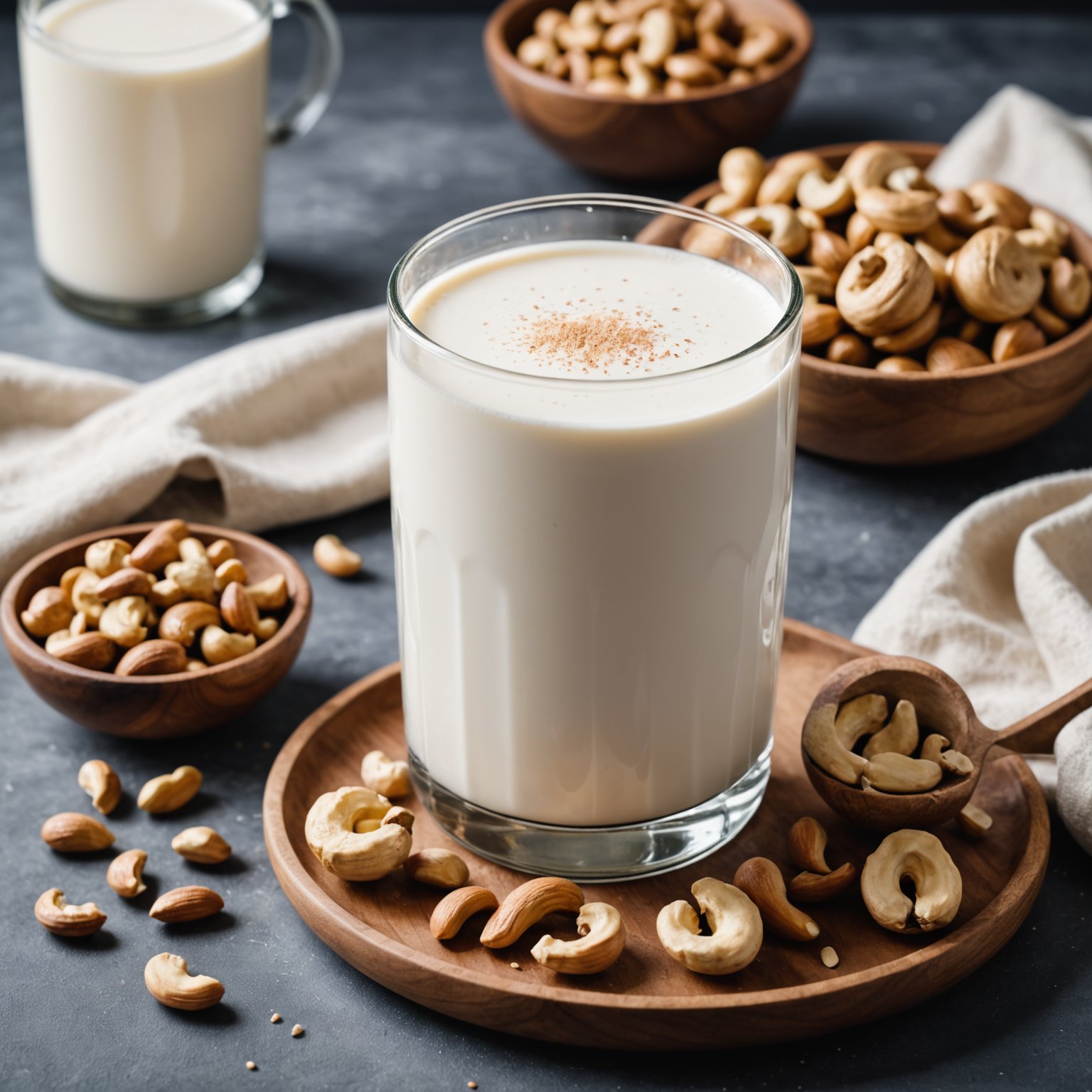 Kremet cashewmandelmelk med dadler og krydder