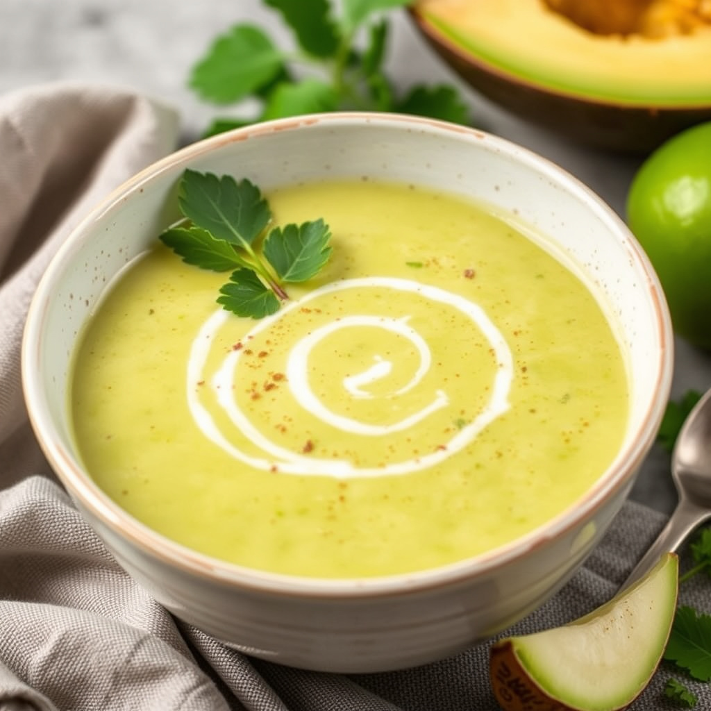 Kremet chayotesuppe