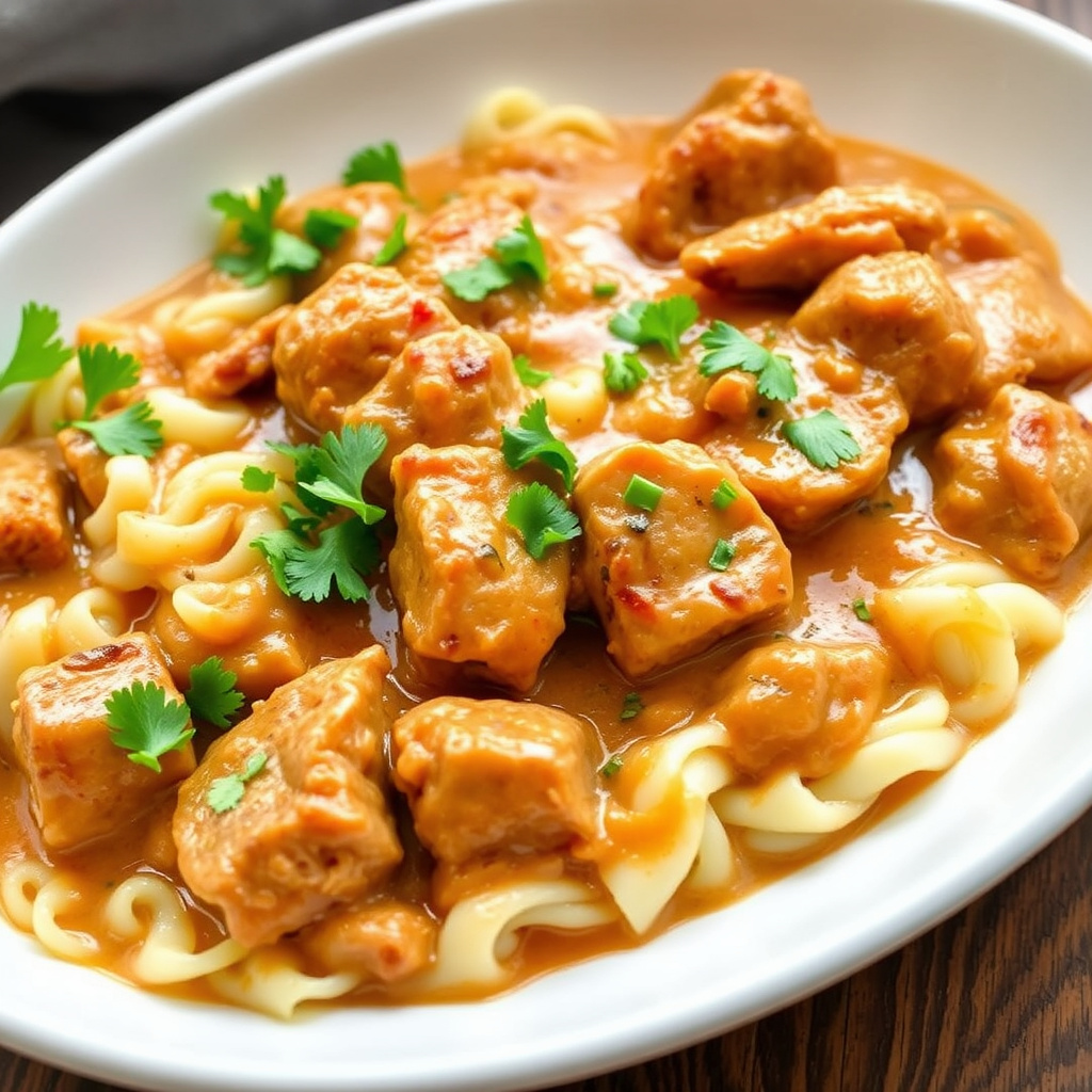 Kremet langsomtkokte marsala-svinekjøtt