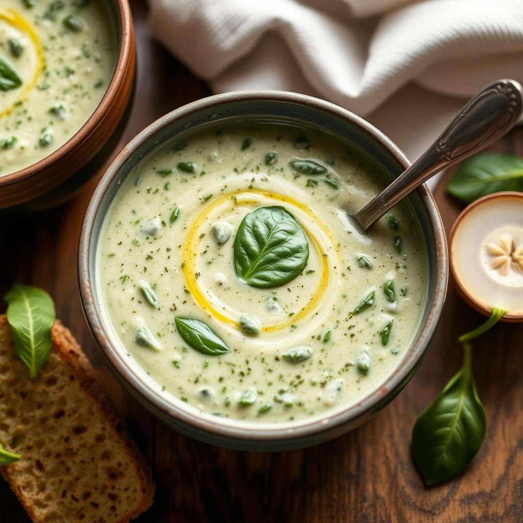 Kremet spinatsuppe