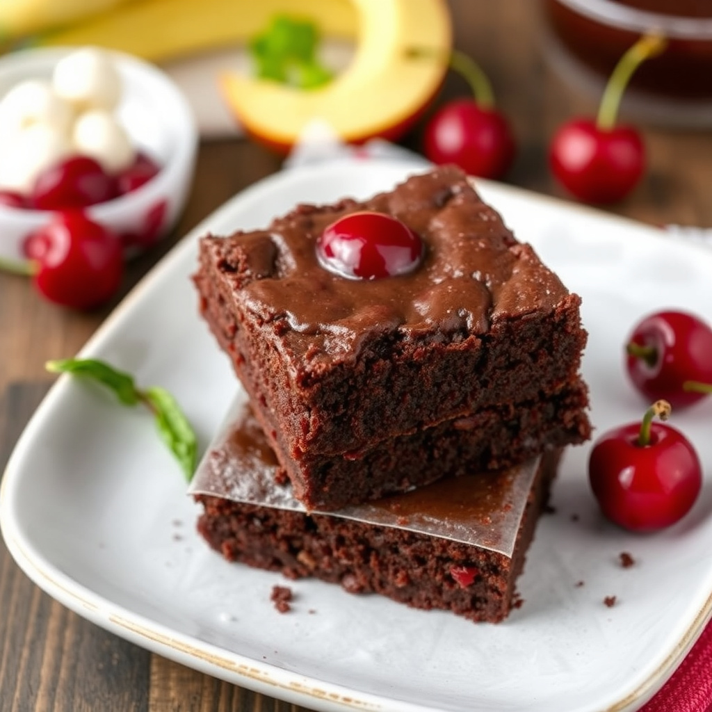 Krydrede kirsebærbrownies