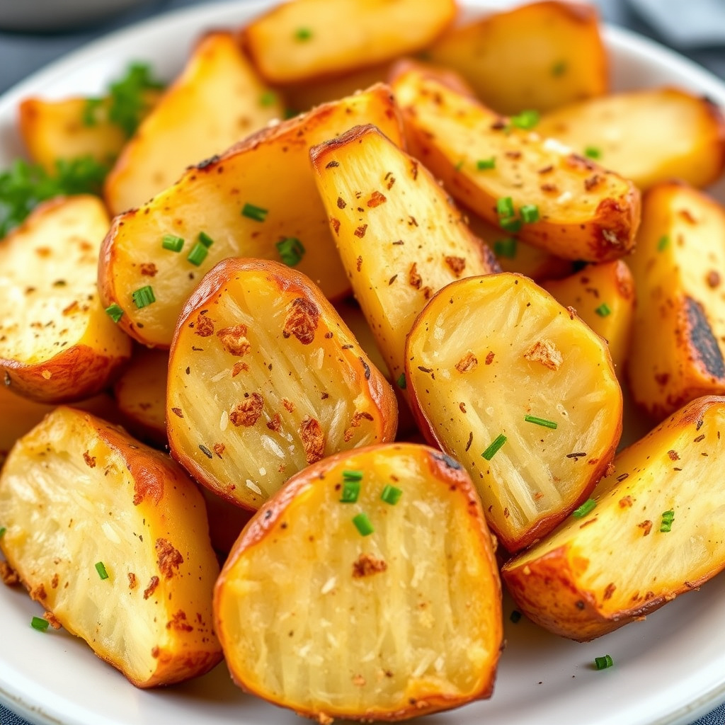 Krydrede ovnsbakte potetbåter