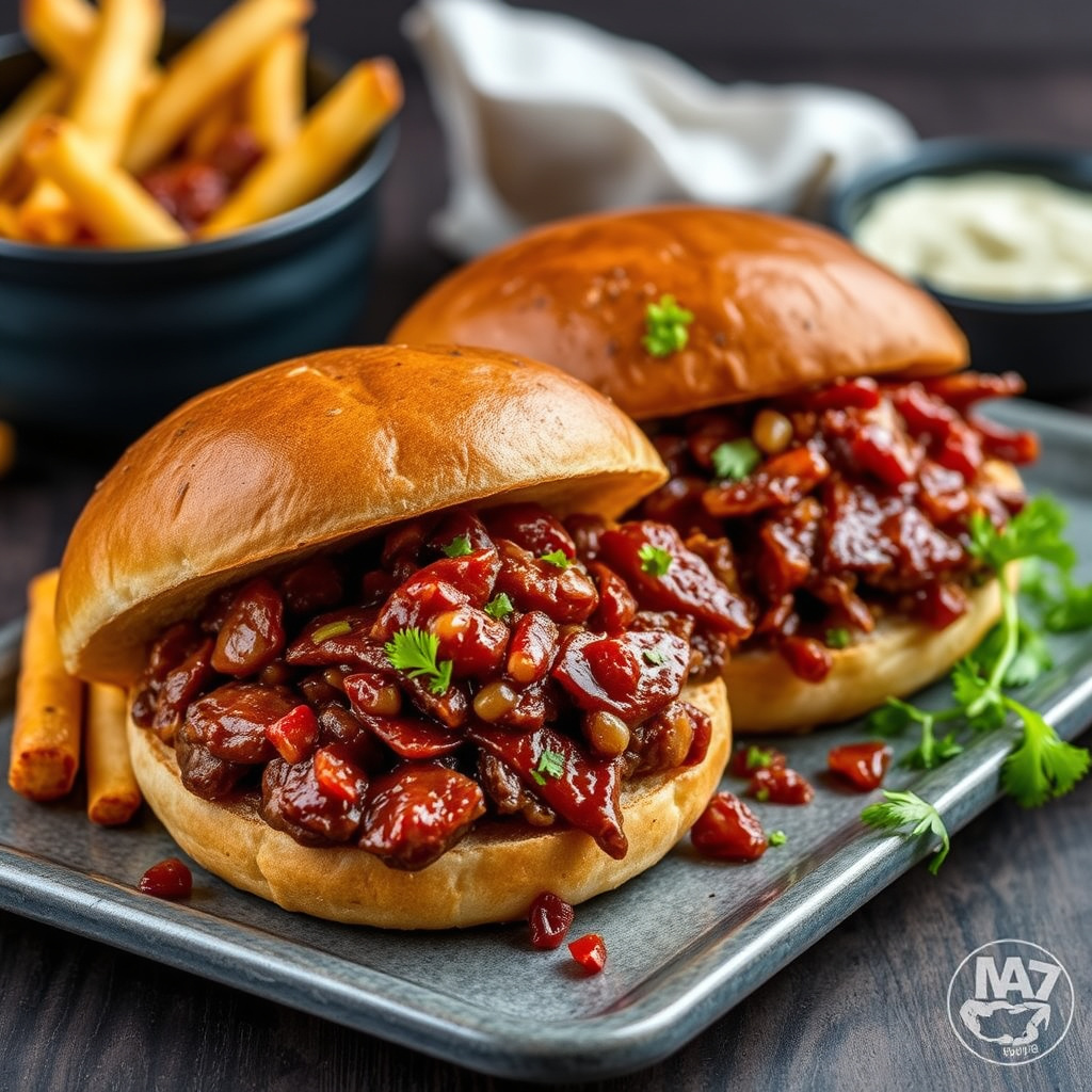 Krydret grillbiffsmatbit-sandwiches