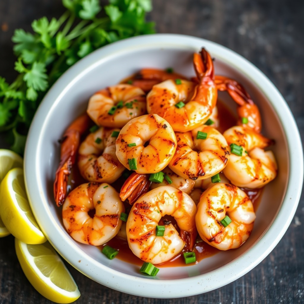 Krydret grillede reker