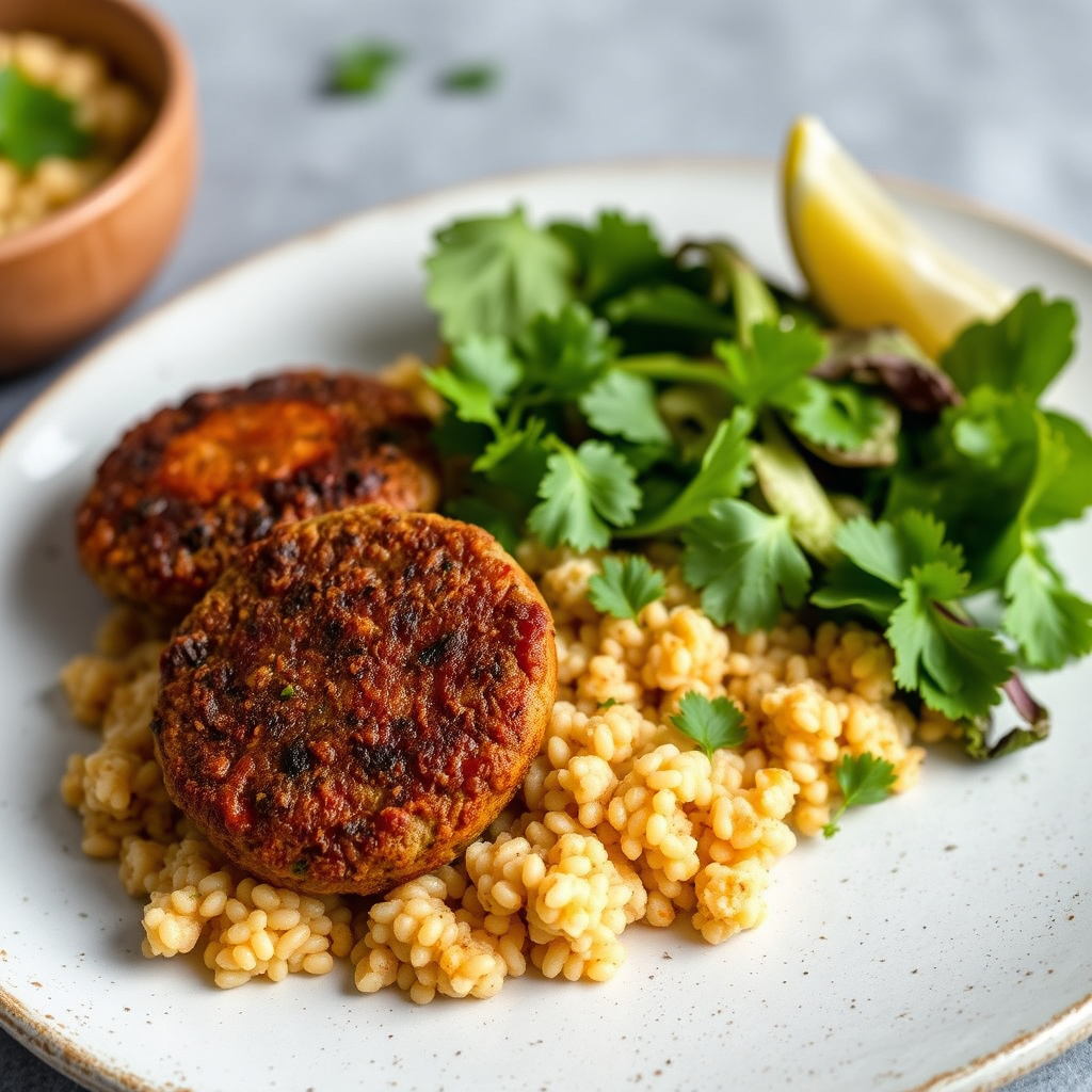Krydret kjøttpatties med couscous