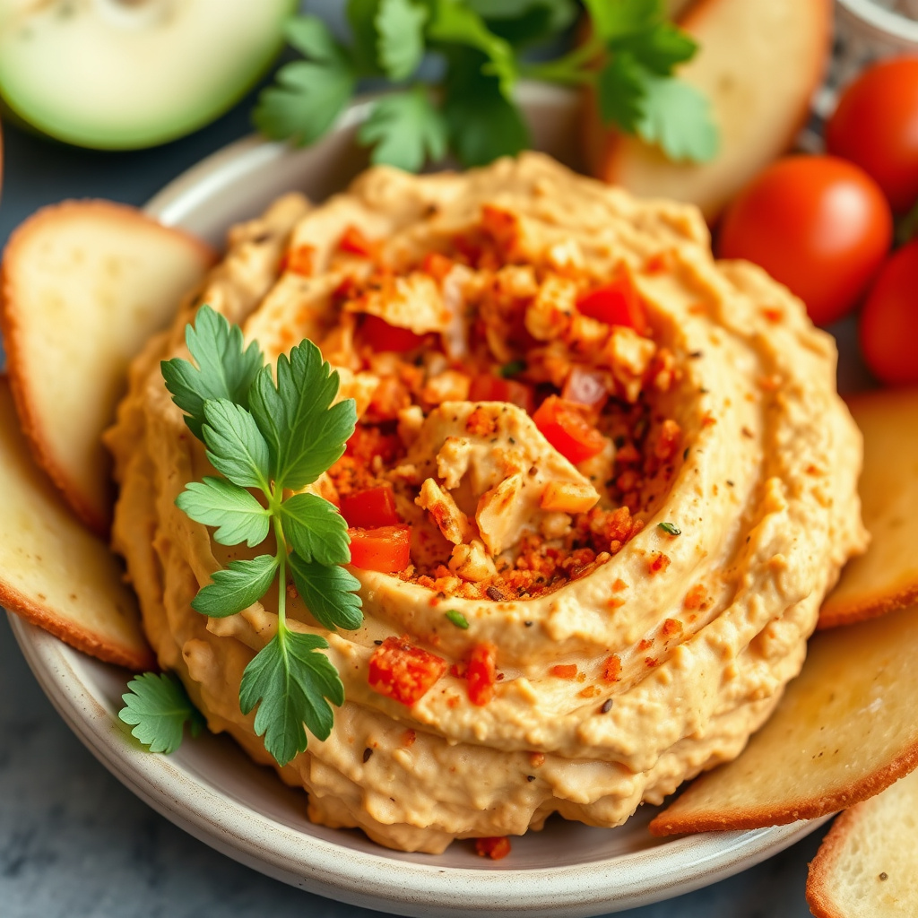 Krydret knust hummus