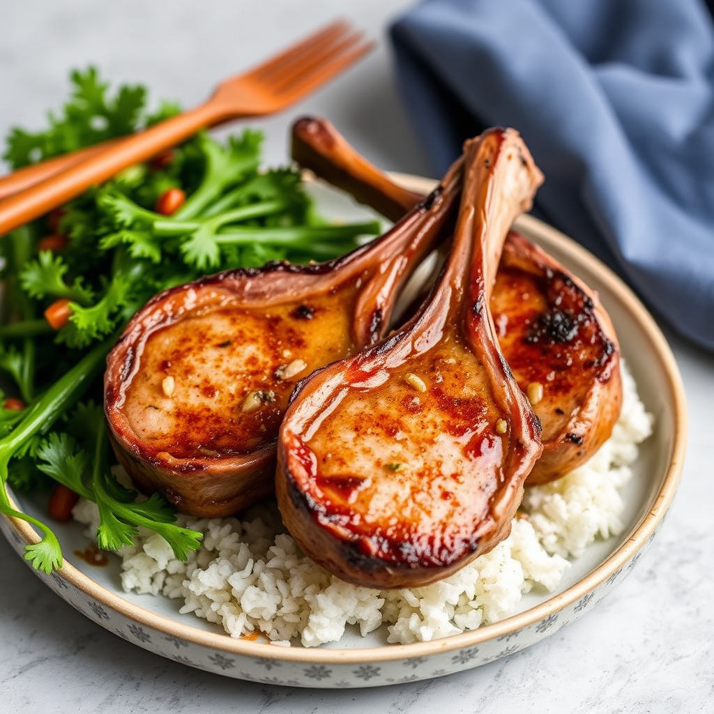 Krydrede Kurobuta svinekoteletter med Aleppo-pepper