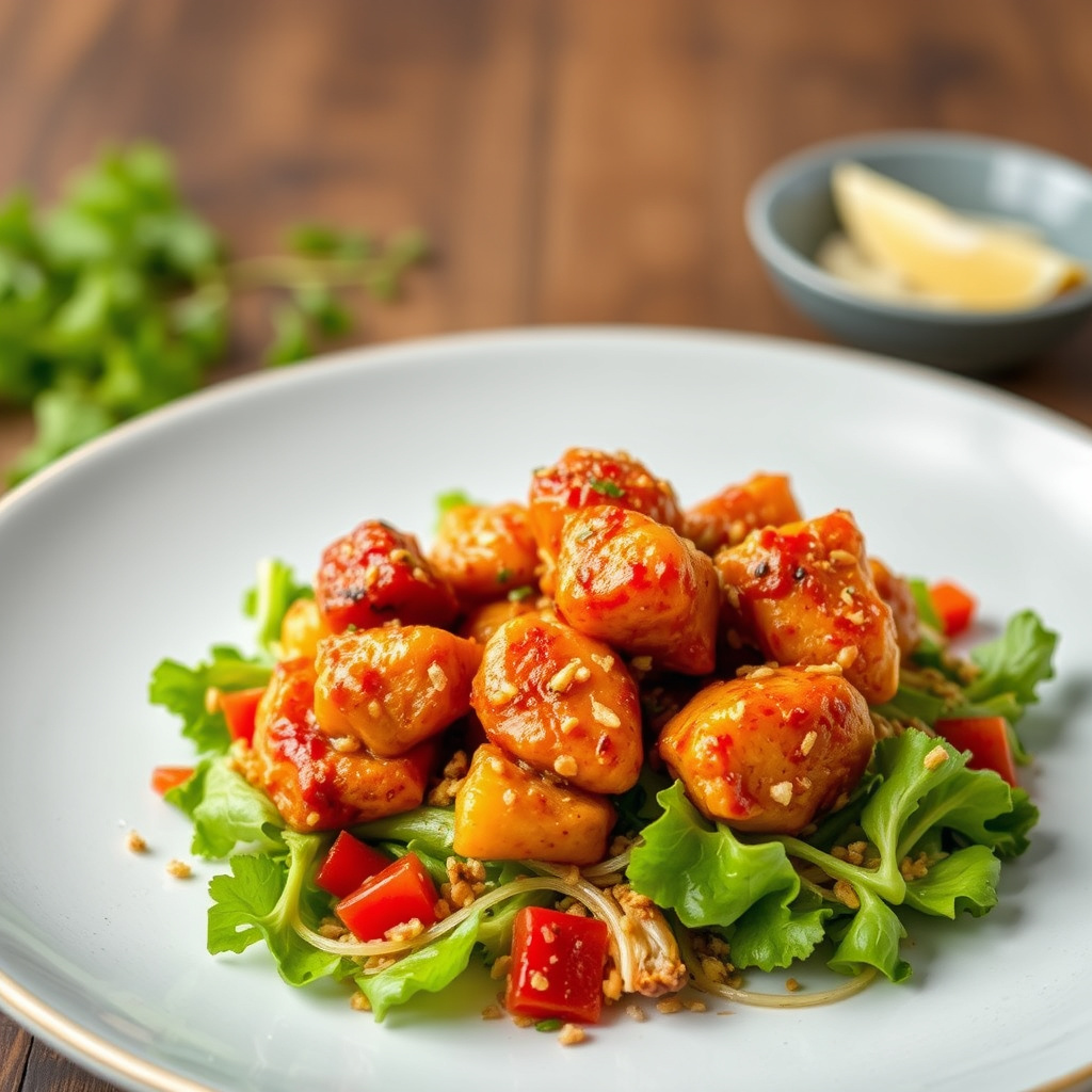 Krydret kyllingsalat med spelt