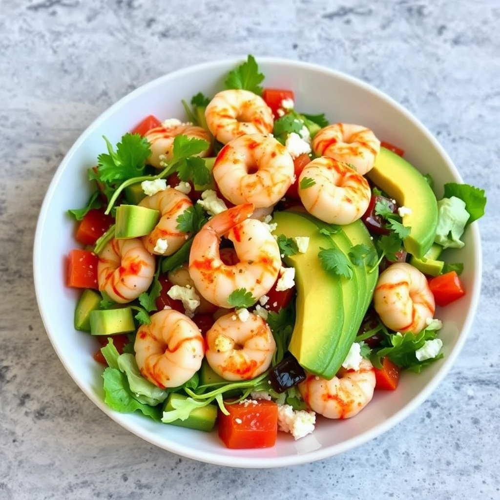 Krydret reke- og avokadosalat