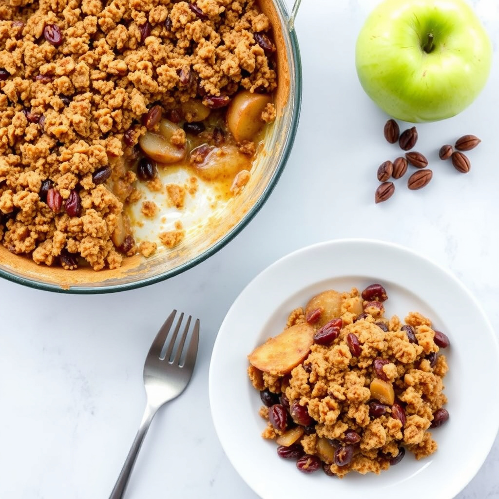 Krydret rosinen og eplecrisp