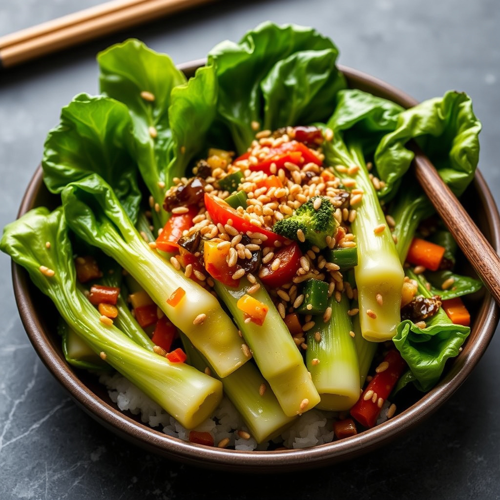 Krydret sesam-bok choy