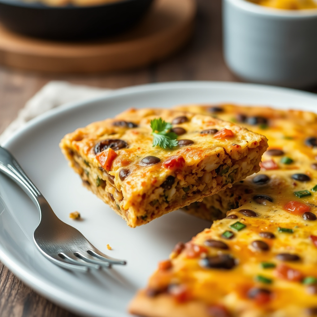 Krydret svartøyefrø- og risfrittata