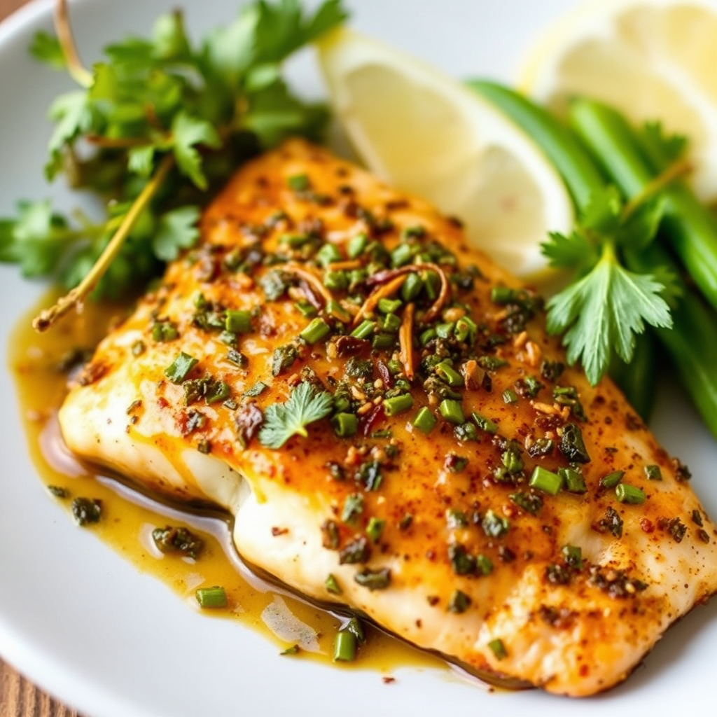Krydret urtemarinade for fisk