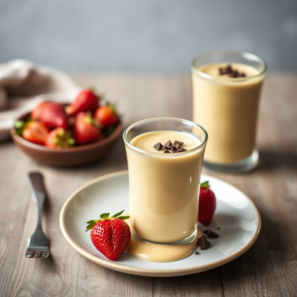 Krydret zabaglione med jordbær og sjokolade