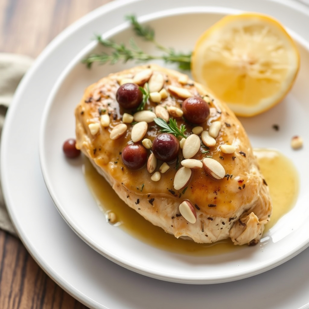 Kyllingbryst fylt med oliven og mandler
