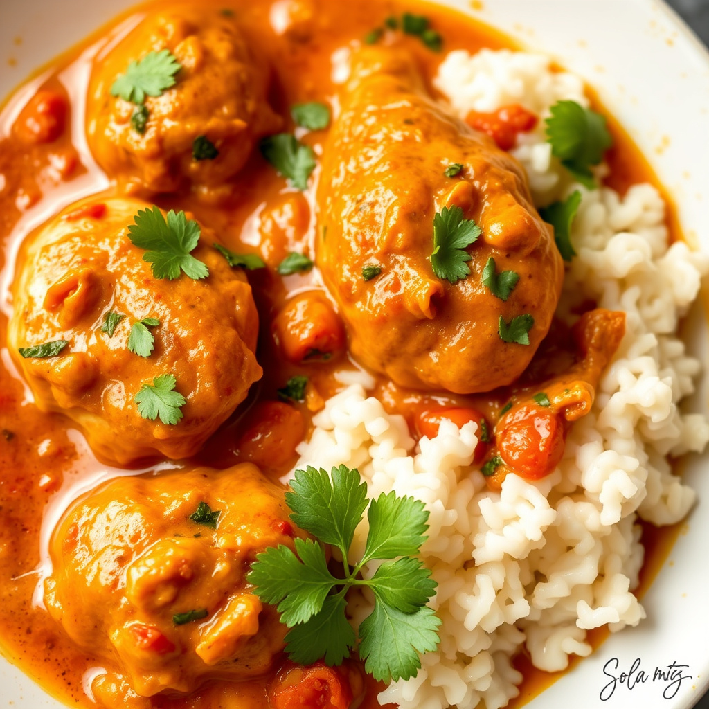 Kylling i kremet tomatsaus: Kylling Tikka Masala