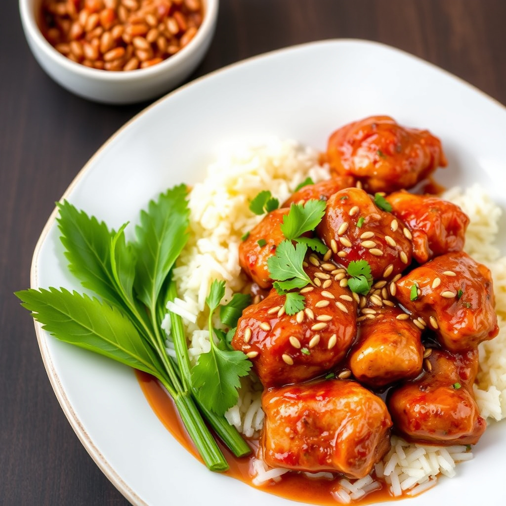 Kylling i rød sesamsaus (Pipian Rojo del Norte)