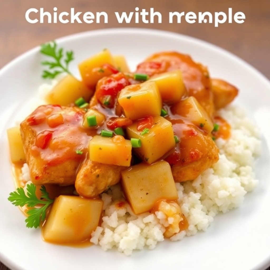 Kylling med ananas-saus